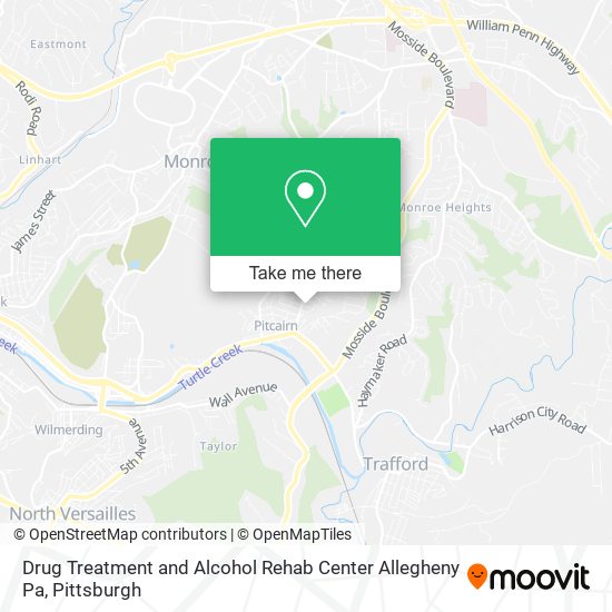 Drug Treatment and Alcohol Rehab Center Allegheny Pa map