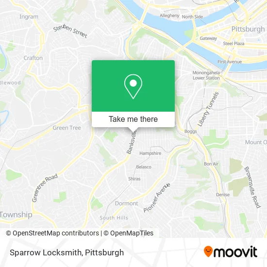 Sparrow Locksmith map
