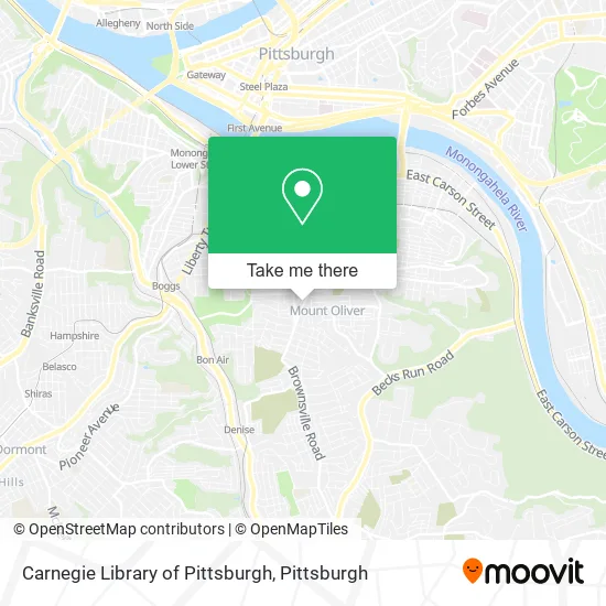 Carnegie Library of Pittsburgh map