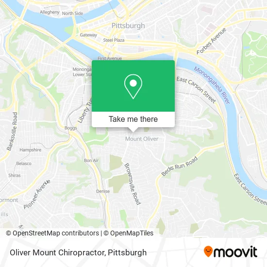 Oliver Mount Chiropractor map