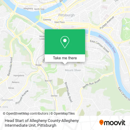 Head Start of Allegheny County-Allegheny Intermediate Unit map