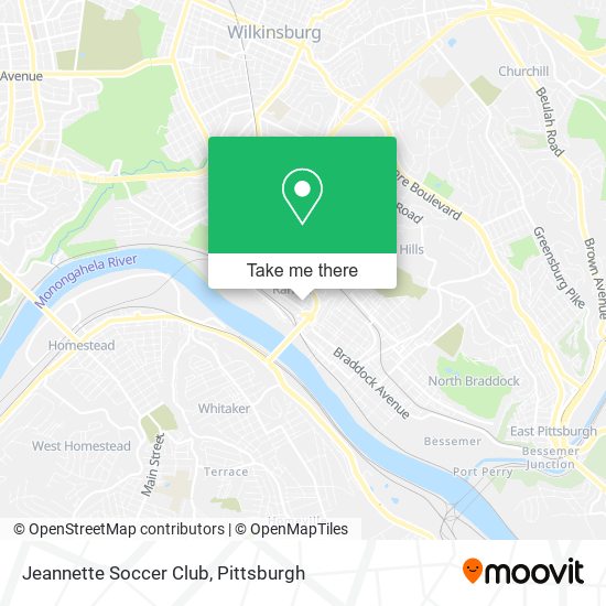 Jeannette Soccer Club map