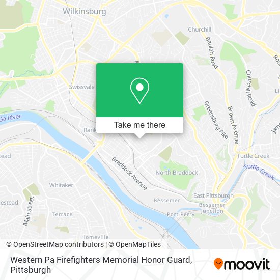 Western Pa Firefighters Memorial Honor Guard map