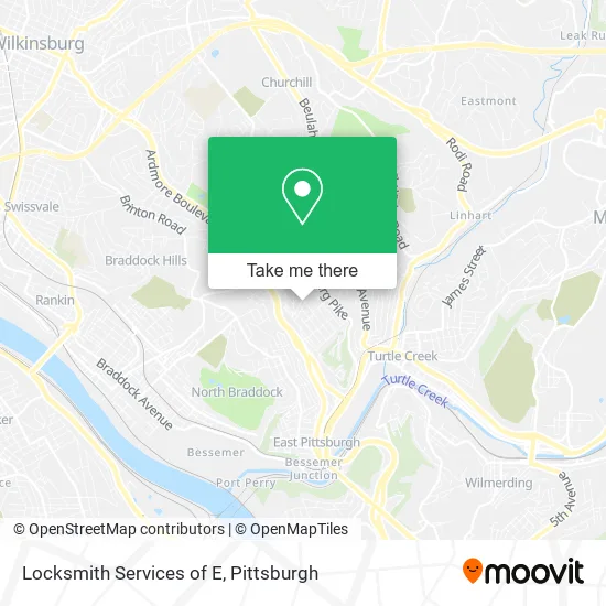 Locksmith Services of E map