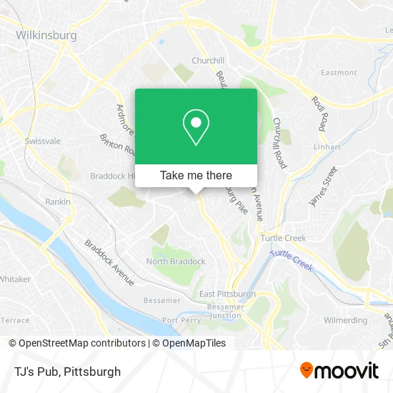 TJ's Pub map