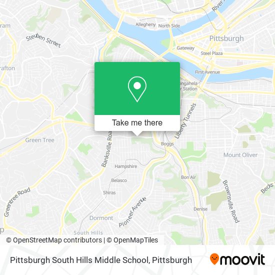 Pittsburgh South Hills Middle School map