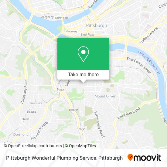 Pittsburgh Wonderful Plumbing Service map