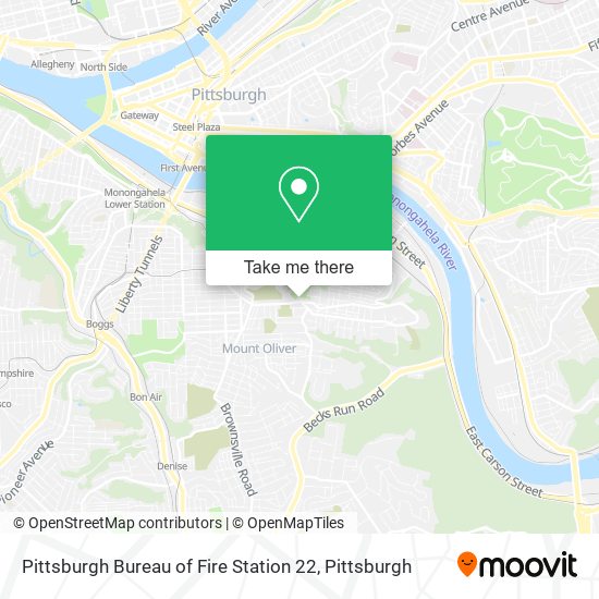 Pittsburgh Bureau of Fire Station 22 map
