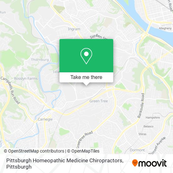 Pittsburgh Homeopathic Medicine Chiropractors map