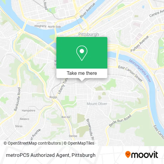 Mapa de metroPCS Authorized Agent