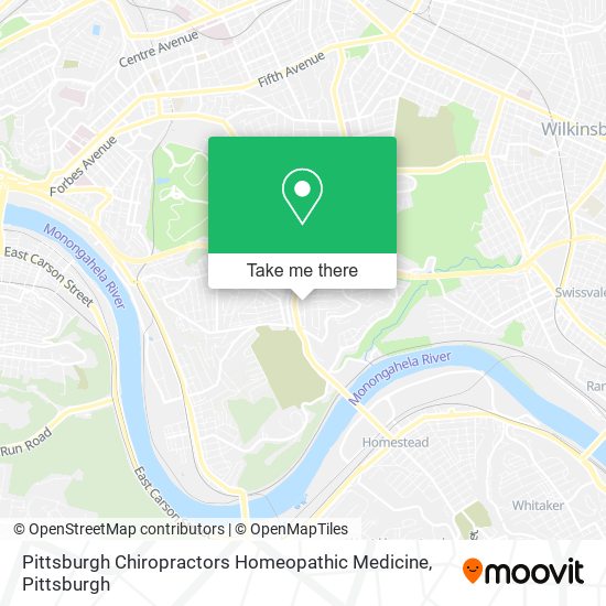 Pittsburgh Chiropractors Homeopathic Medicine map