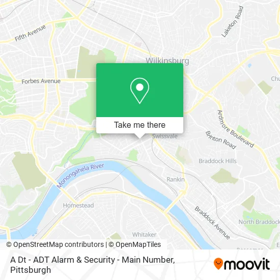 A Dt - ADT Alarm & Security - Main Number map