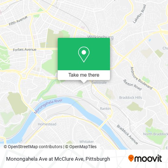 Monongahela Ave at McClure Ave map