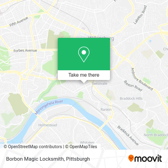 Borbon Magic Locksmith map