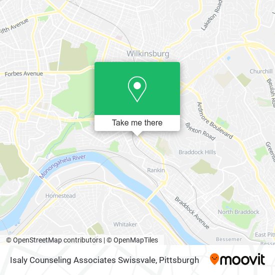 Mapa de Isaly Counseling Associates Swissvale