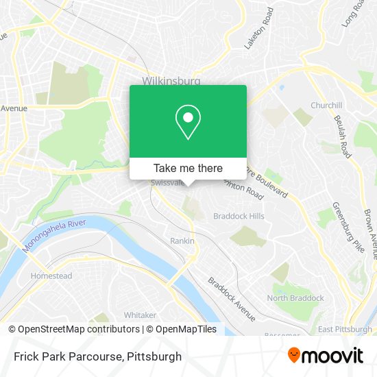 Mapa de Frick Park Parcourse