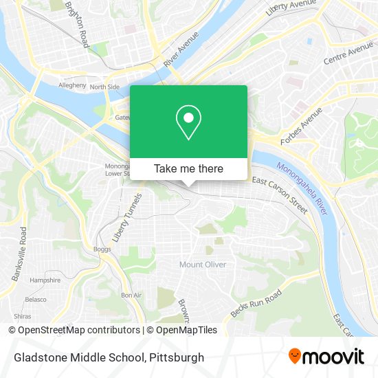Mapa de Gladstone Middle School