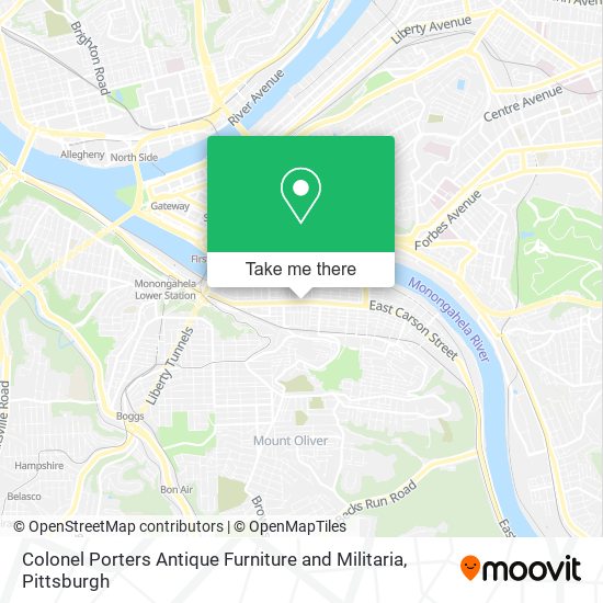 Colonel Porters Antique Furniture and Militaria map