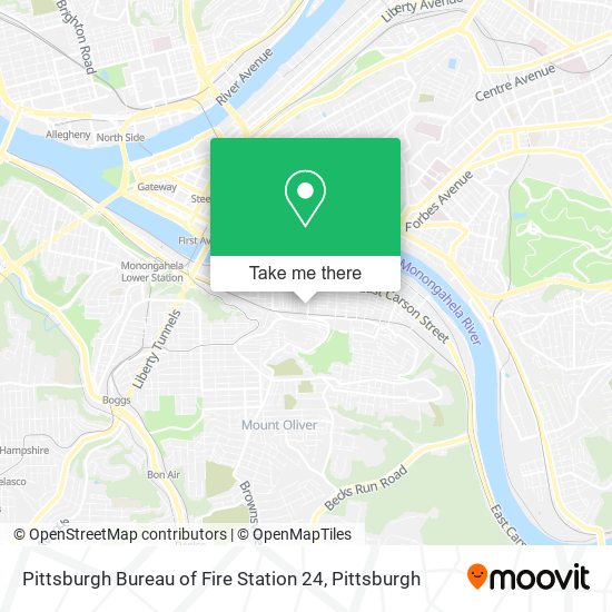 Pittsburgh Bureau of Fire Station 24 map