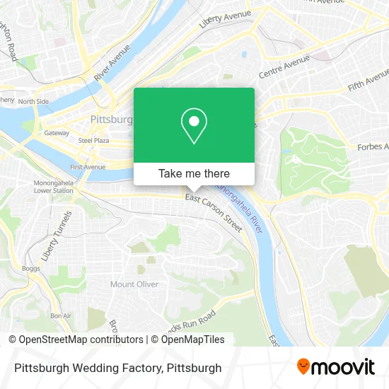 Pittsburgh Wedding Factory map