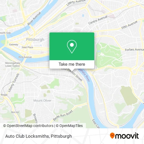 Auto Club Locksmiths map