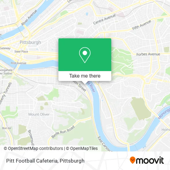 Pitt Football Cafeteria map