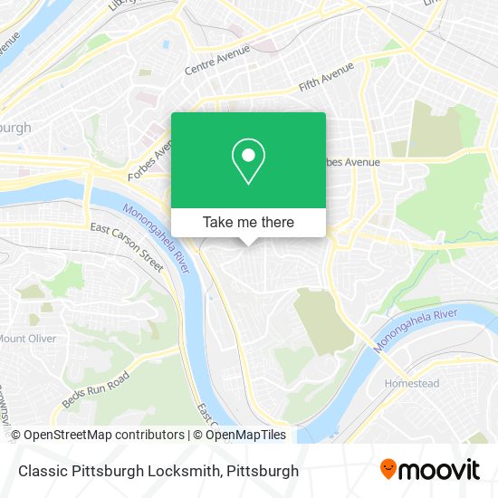 Mapa de Classic Pittsburgh Locksmith