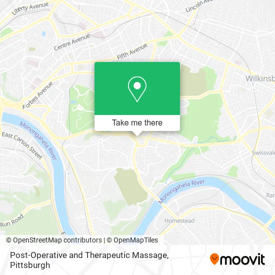 Post-Operative and Therapeutic Massage map