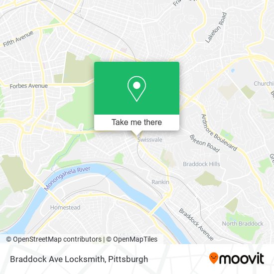 Mapa de Braddock Ave Locksmith