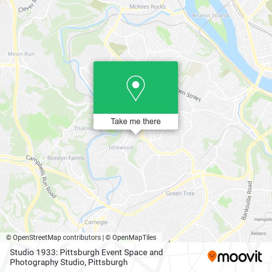 Mapa de Studio 1933: Pittsburgh Event Space and Photography Studio