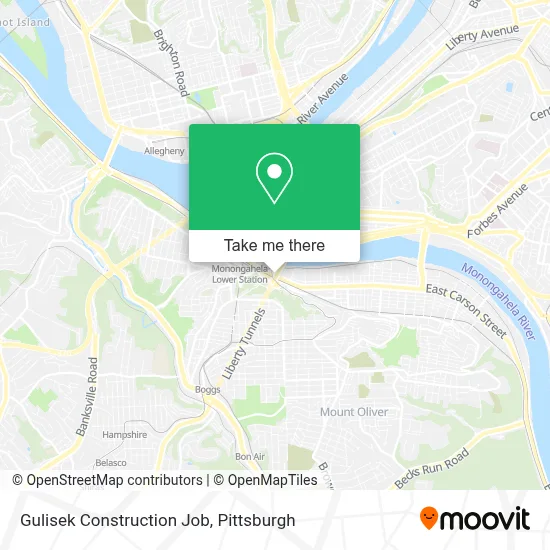 Gulisek Construction Job map