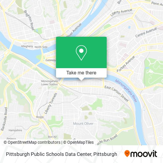 Mapa de Pittsburgh Public Schools Data Center