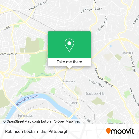 Robinson Locksmiths map