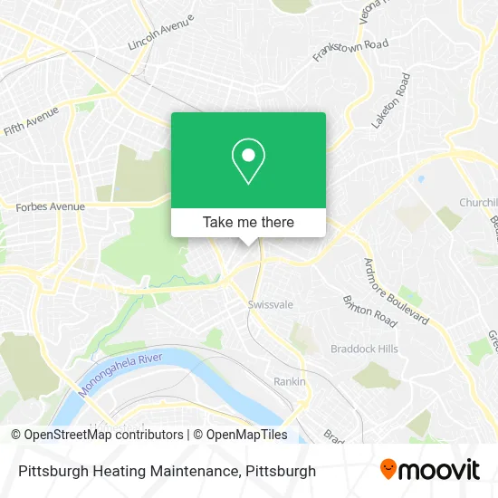Pittsburgh Heating Maintenance map