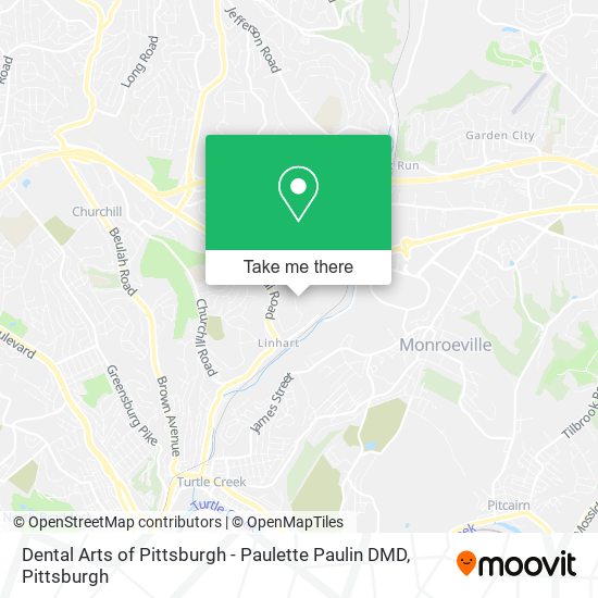 Dental Arts of Pittsburgh - Paulette Paulin DMD map