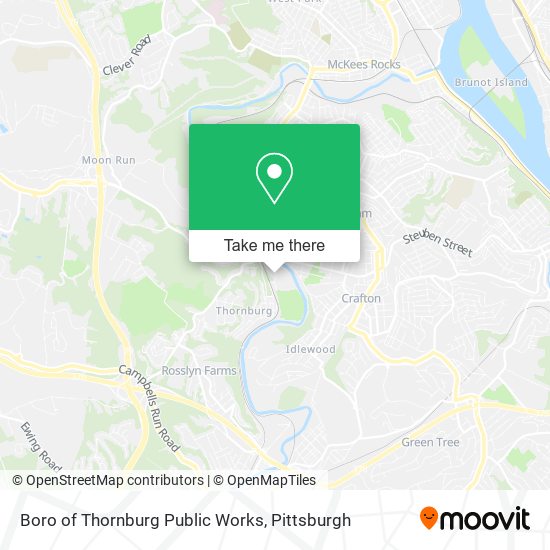 Mapa de Boro of Thornburg Public Works