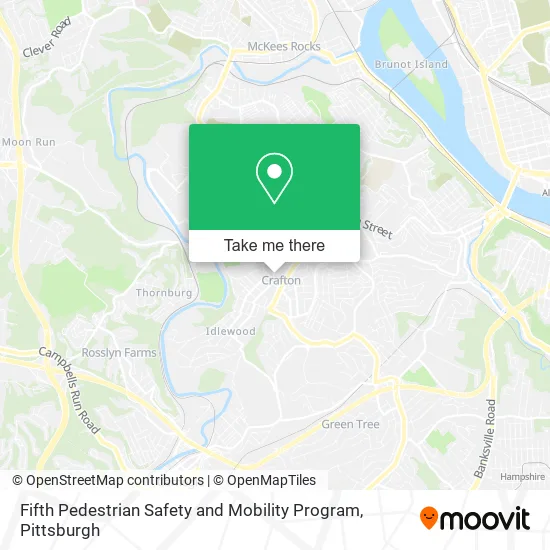 Fifth Pedestrian Safety and Mobility Program map