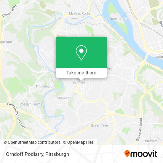 Orndoff Podiatry map