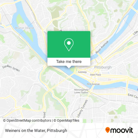 Weiners on the Water map