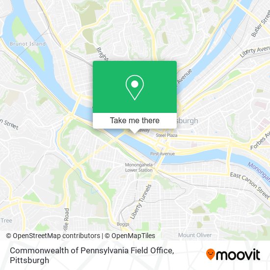 Mapa de Commonwealth of Pennsylvania Field Office