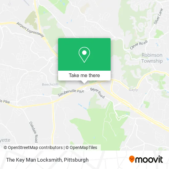 The Key Man Locksmith map