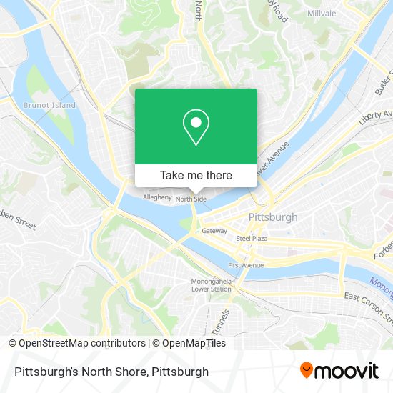 Mapa de Pittsburgh's North Shore