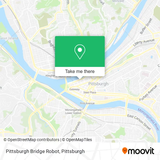 Pittsburgh Bridge Robot map
