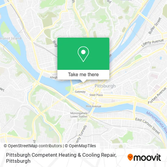 Pittsburgh Competent Heating & Cooling Repair map