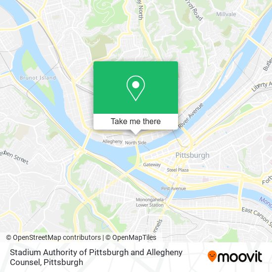 Mapa de Stadium Authority of Pittsburgh and Allegheny Counsel