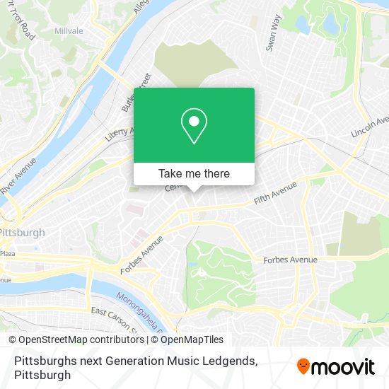 Mapa de Pittsburghs next Generation Music Ledgends