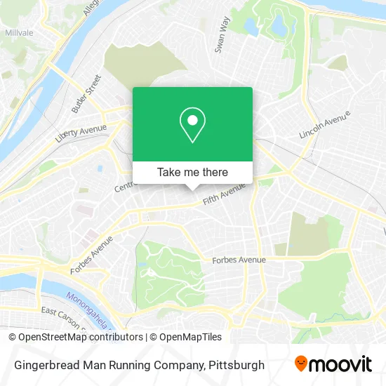 Gingerbread Man Running Company map