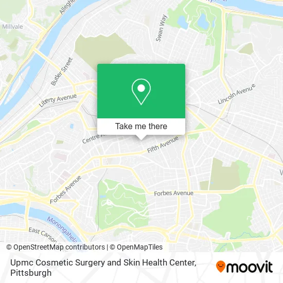 Upmc Cosmetic Surgery and Skin Health Center map