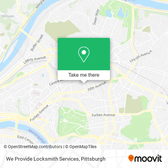 We Provide Locksmith Services map