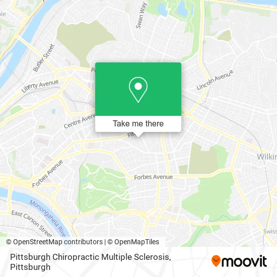 Pittsburgh Chiropractic Multiple Sclerosis map